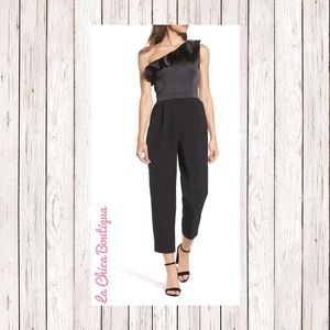 Maggy London One Shoulder Jumpsuit
